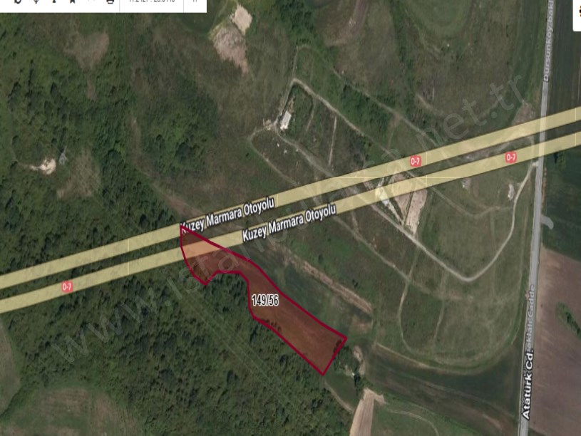 Arnavutköy Baklalıda Satılık Arsa , 4,480 m2 Otoyola Cephe Hisseli Yolu Var