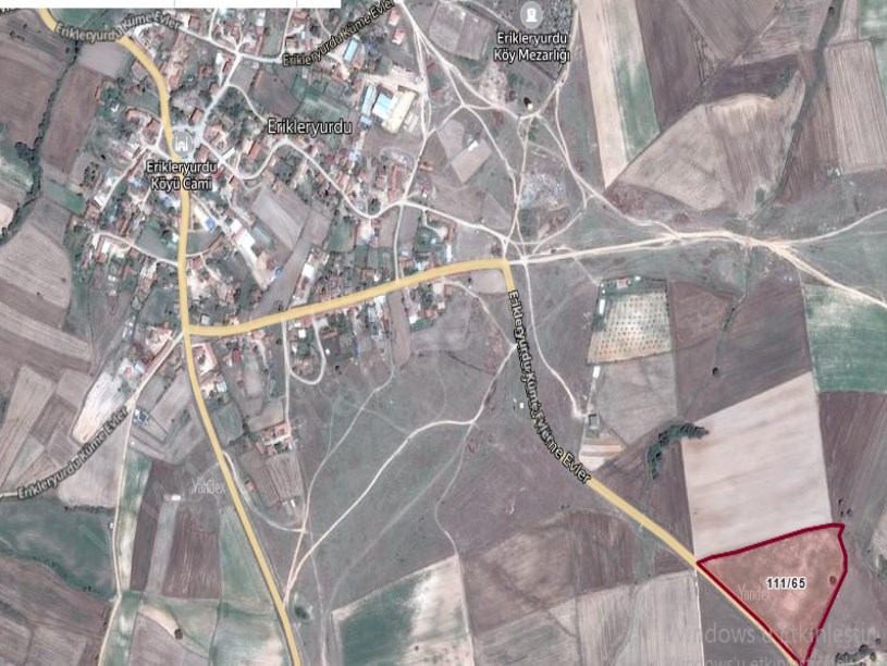 Kırklareli Babaeski Erikleryurdu Köyünde Satılık Arsa , 5,600 m2 Asfalt Caddeye Cephe Hisseli