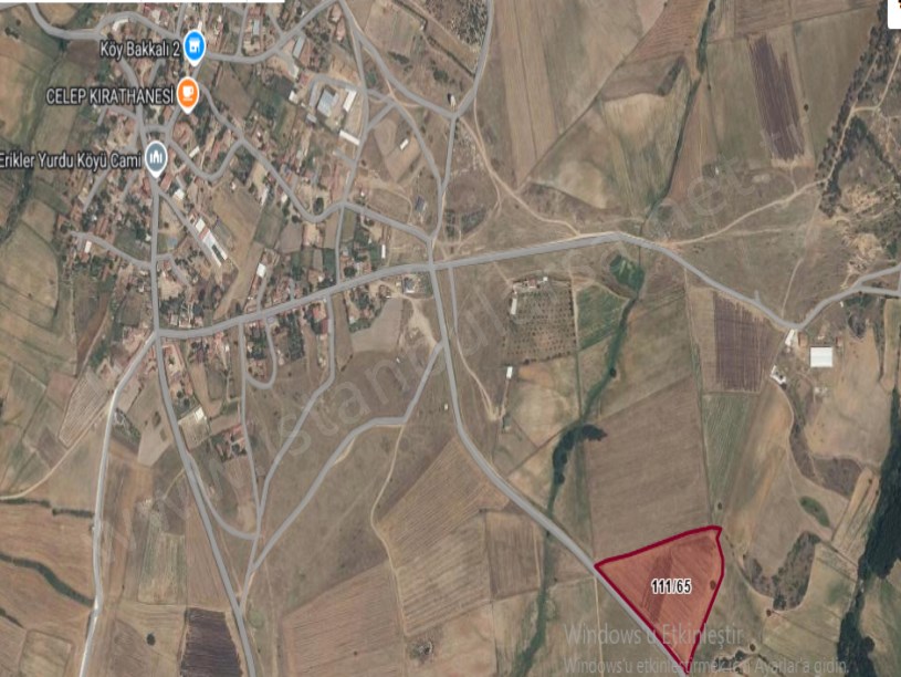 Kırklareli Babaeski Erikleryurdu Köyünde Satılık Arsa , 5,600 m2 Asfalt Caddeye Cephe Hisseli