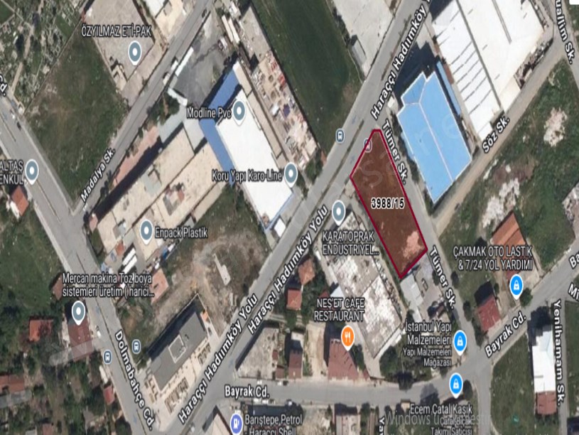 Arnavutköy Haraççıda Satılık Arsa , 1,885 m2 Cadde Cephe Müstakil Merkezde