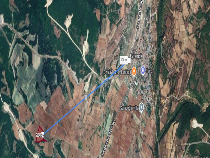 Kırklareli Vize Evrencikte Satılık Arsa , 456 M2 Hisseli Yolu Var 