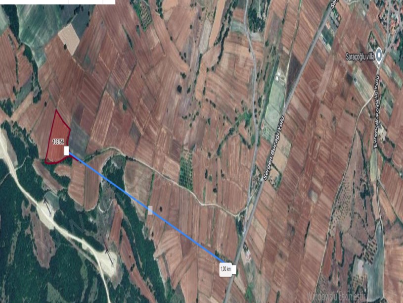Kırklareli Vize Evrencikte Satılık Arsa , 456 M2 Hisseli Yolu Var 