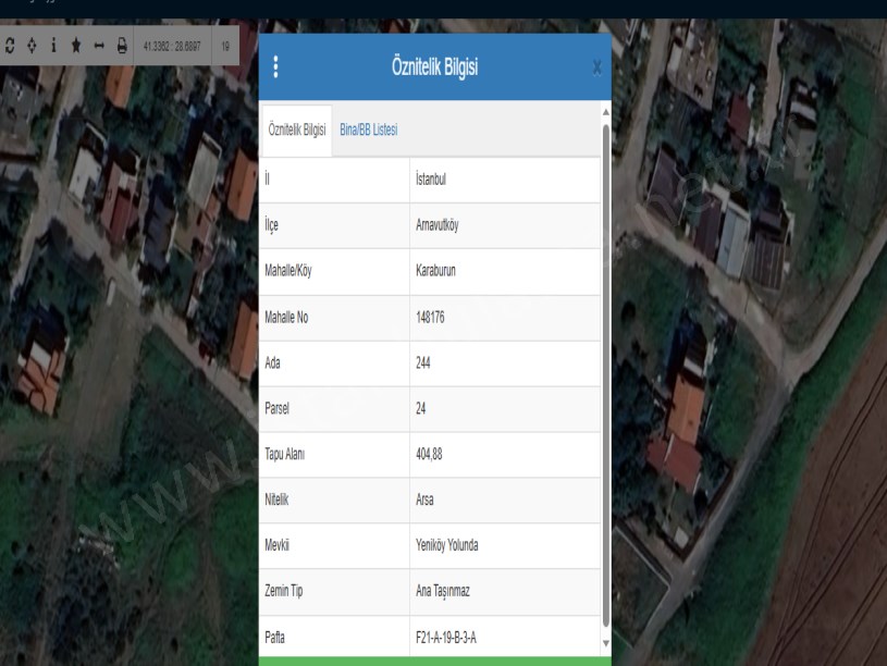 Arnavutköy Karaburunda Satılık Arsa , 404 M2 Köşebaşı Müstakil 