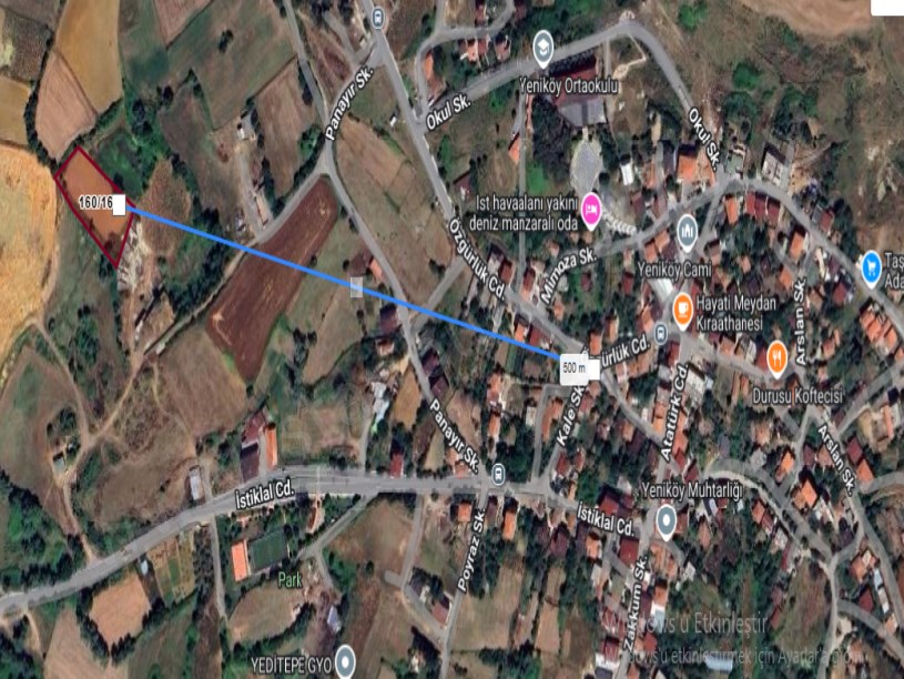 Arnavutköy Yeniköyde Satılık Tarla , 2,828 m2 Müstakil İmarlı Merkezde