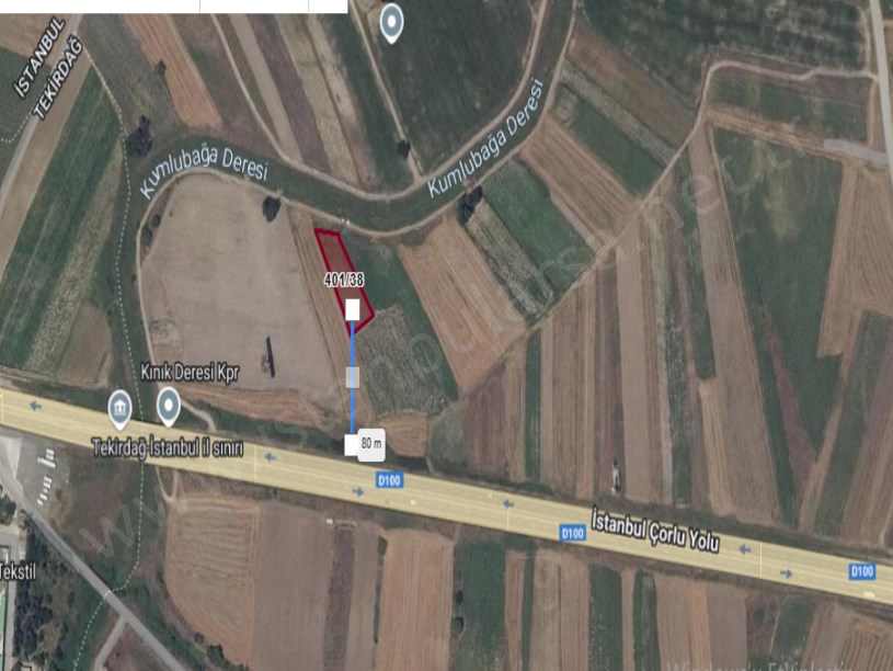 Silivri Değirmenköyde Satılık Tarla , 1,307 M2 Müstakil Yolu Var Çevrili