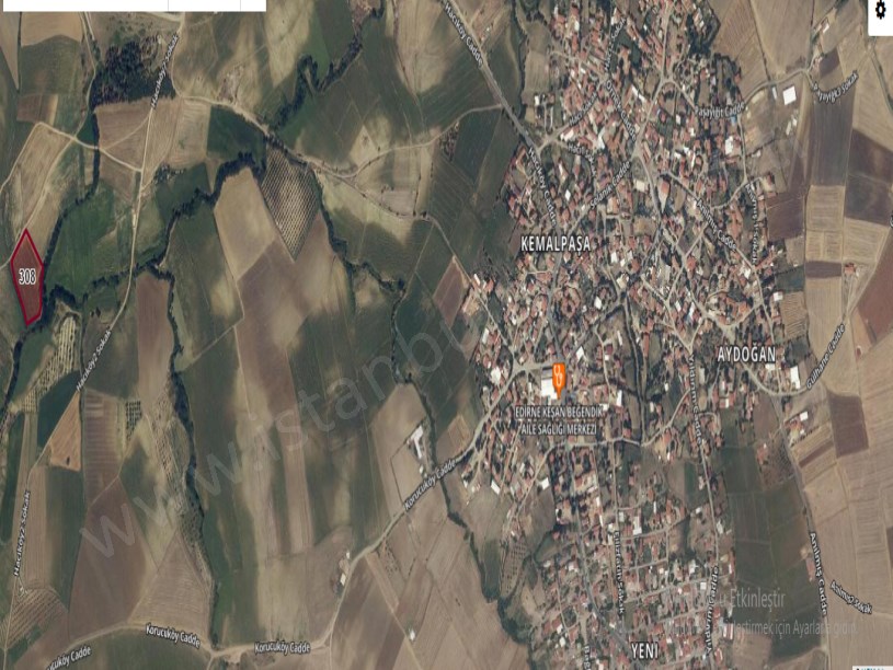 Edirne Keşan Beğendik Köyü Satılık Arsa , 837 m2  Yolu  Var Hisseli Evlerin Yakını