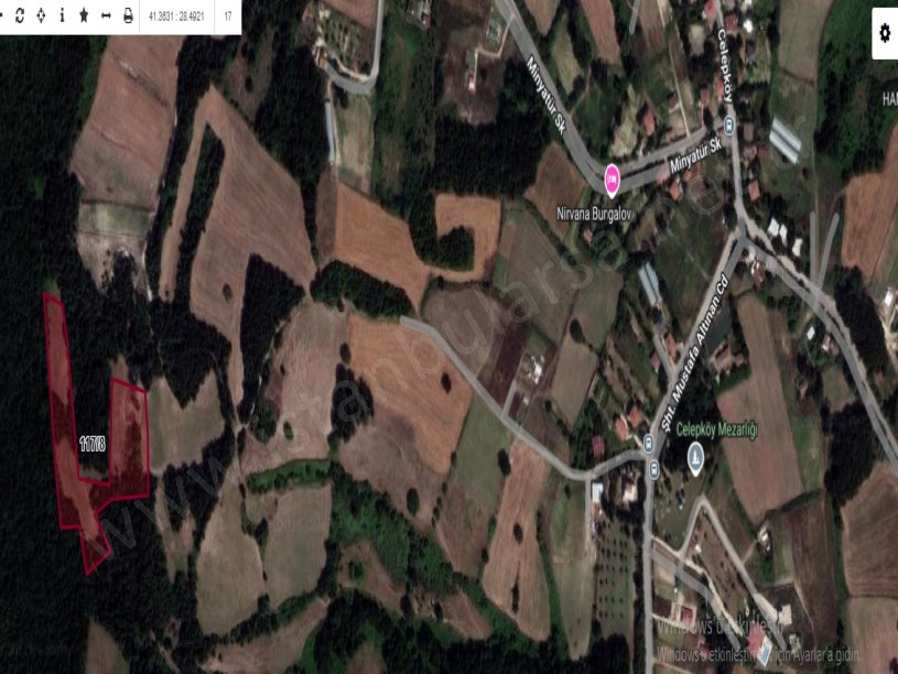 Çatalca Celepköyde Satılık Arsa , 945 M2 Çaplı Köye Yakın