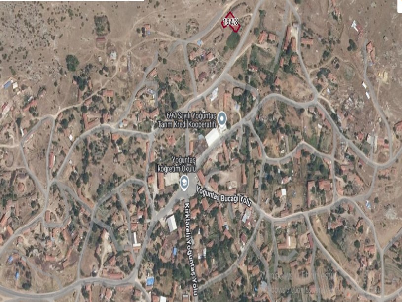 Kırklareli Merkez Yoğuntaş Köyü Satılık Arsa , 500 m2 Müstakil Köy İçi Merkezde 