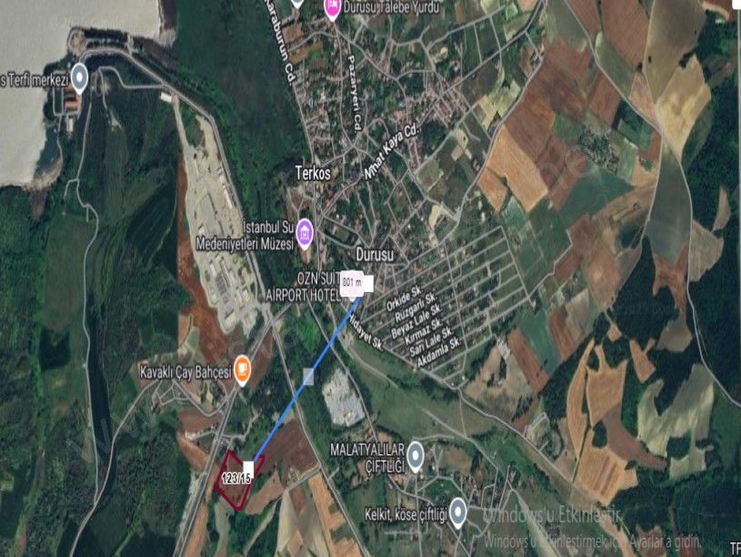 Arnavutköy Baklalıda Satılık Arsa , 500 m2 Çaplı Yolu Var Hisseli