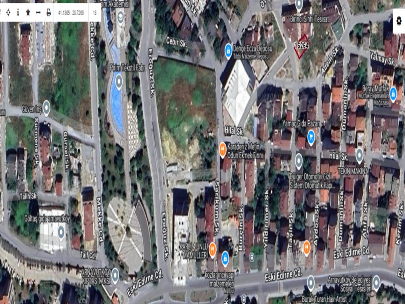 Arnavutköy Mustafa Kemalpaşa Mah Satılık Arsa , 182 m2 Müstakil 3 Kat İmarlı  Merkezde 