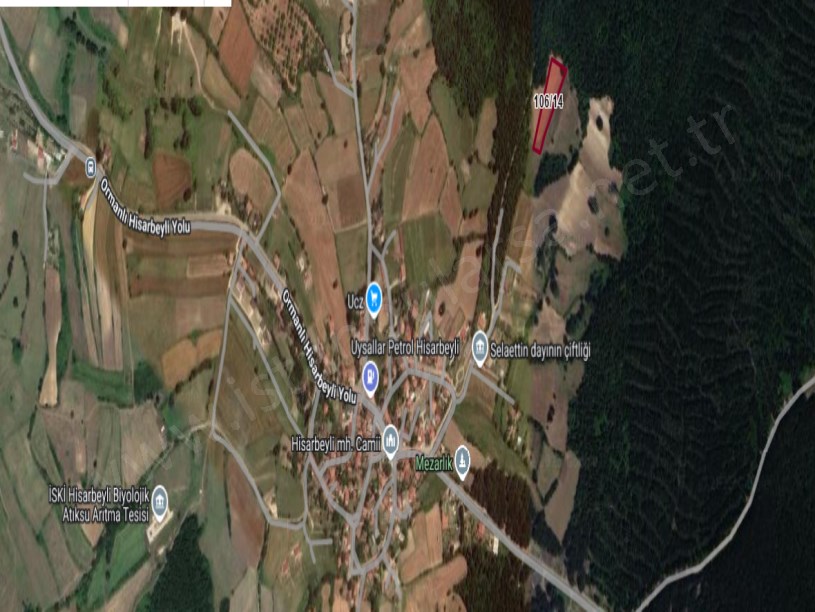 Çatalca Hisarbeylide Satılık Arsa , 362 M2  Yolu Var Hisseli