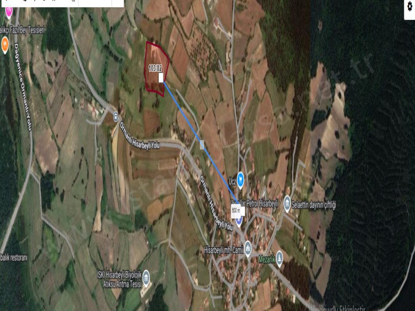 Çatalca Hisarbeylide Satılık Arsa , 495 M2 Çaplı Yolu Var 