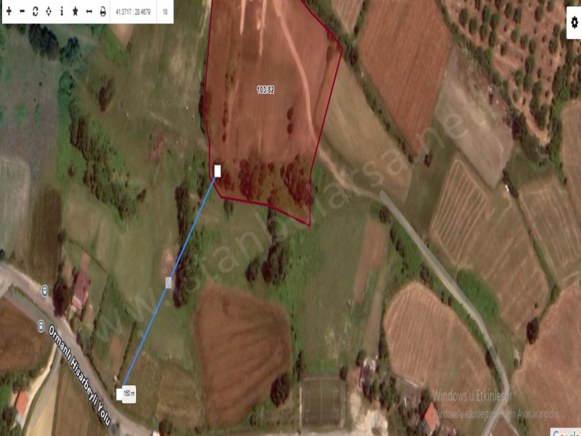 Çatalca Hisarbeylide Satılık Arsa , 495 M2 Çaplı Yolu Var 