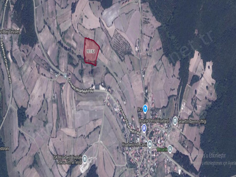 Çatalca Hisarbeylide Satılık Arsa , 495 M2 Çaplı Yolu Var 