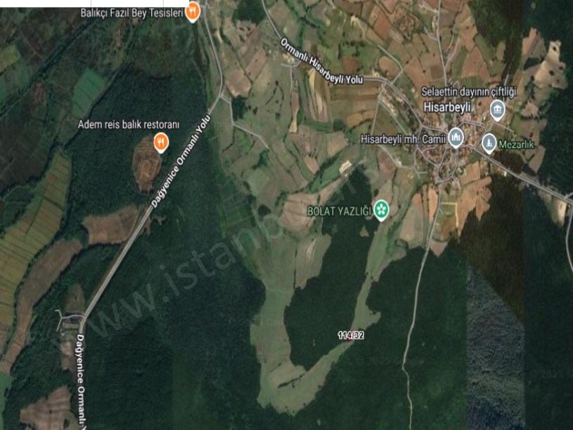 Çatalca Hisarbeylide Satılık Arsa , 635 m2 Müstakil Yolu Var