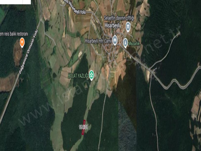 Çatalca Hisarbeylide Satılık Arsa , 244 M2 Çaplı Muvafakatnameli Çevrili 