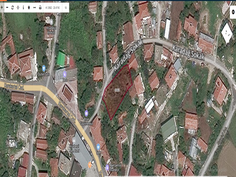 Çatalca Hisarbeylide Satılık Arsa , 675 M2 Müstakil İmarlı
