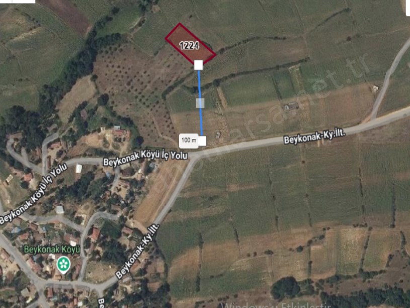 Edirne Uzunköprü Beykonak Köyünde Satılık Arsa , 325 M2 Çaplı
