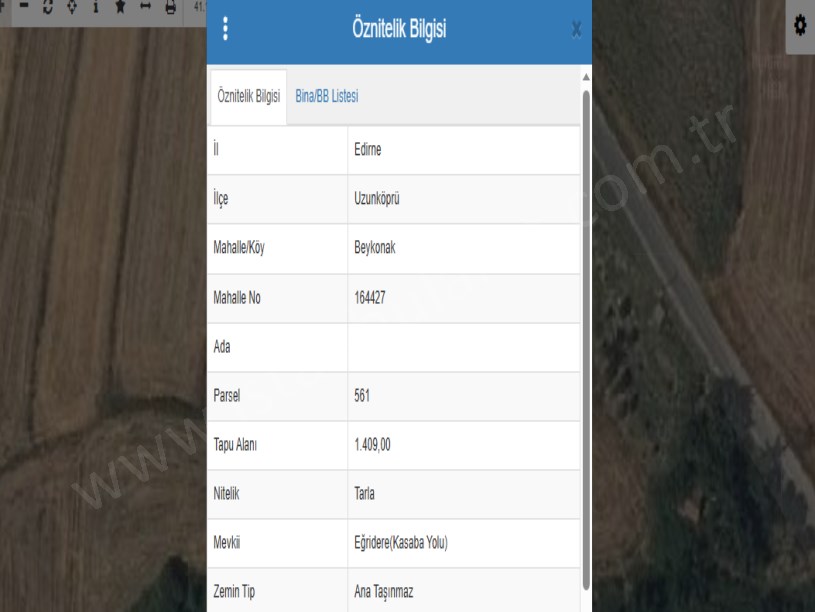 Edirne Uzunköprü Beykonak Köyünde Satılık Arsa , 352 m2  Çaplı Evlerin Yakını