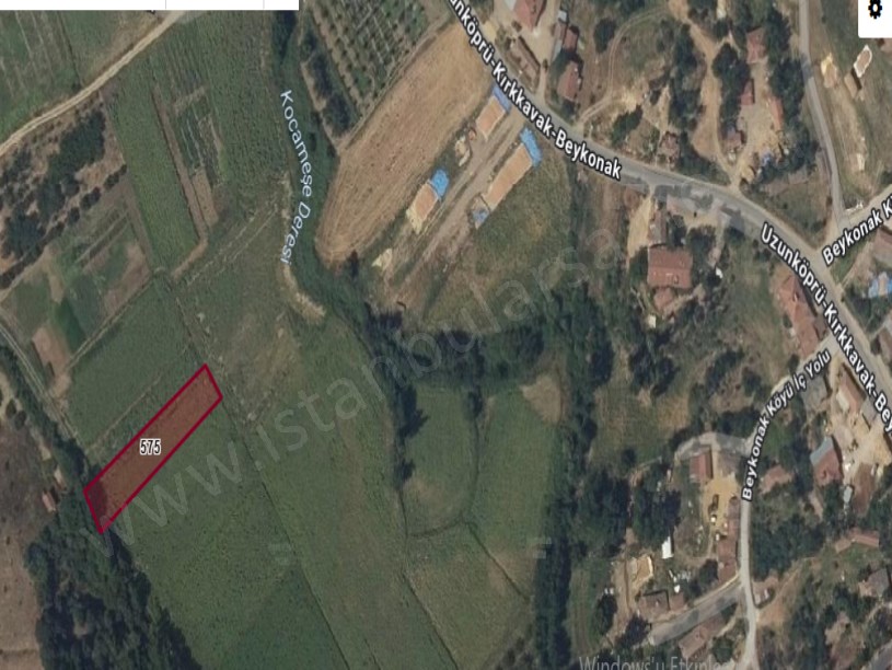 Edirne Uzunköprü Beykonak Köyünde Satılık Arsa , 318 m2 Çaplı Hisseli