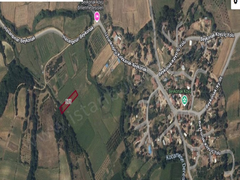 Edirne Uzunköprü Beykonak Köyünde Satılık Arsa , 318 m2 Çaplı Hisseli