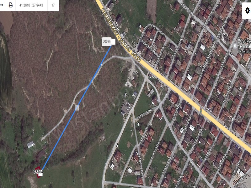 Tekirdağ Saray Büyükyoncalı Mah Satılık Arsa , 250 M2 Müstakil Merkezde