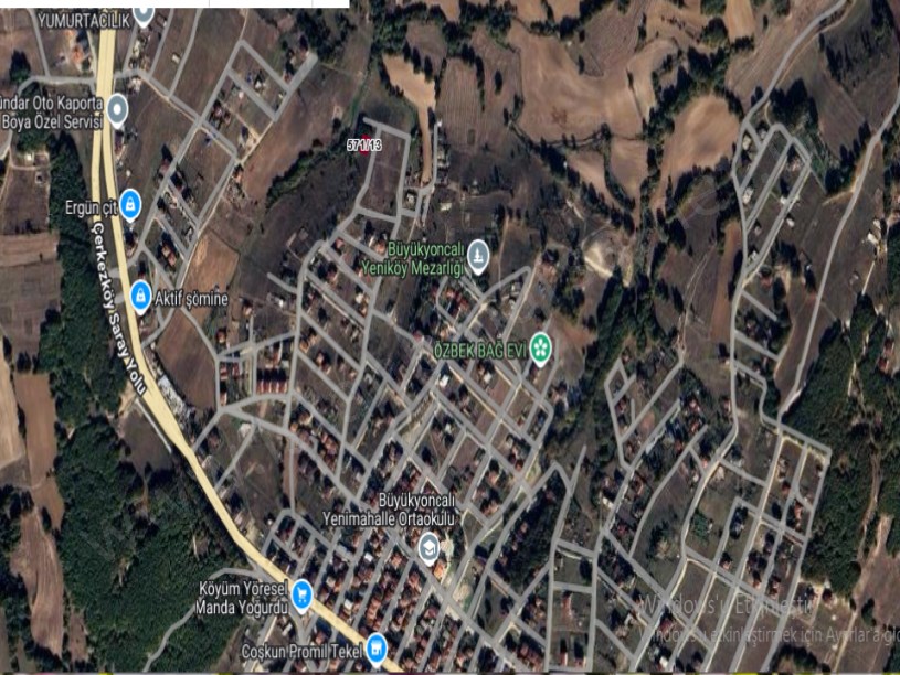 Tekirdağ Saray Büyükyoncalı Mah Satılık Arsa , 250 M2 Yolu Var Müstakil Merkezde 