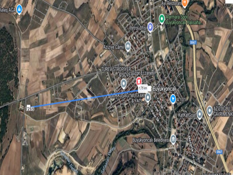 Tekirdağ Saray Büyükyoncalı Mah Satılık Arsa , 300 m2  Müstakil  Merkezde 