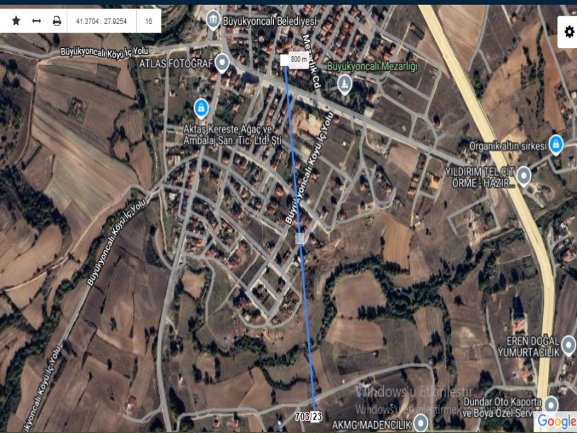 Tekirdağ Saray Büyükyoncalı Mah Satılık Arsa ,  256 M2 Müstakil Merkezde