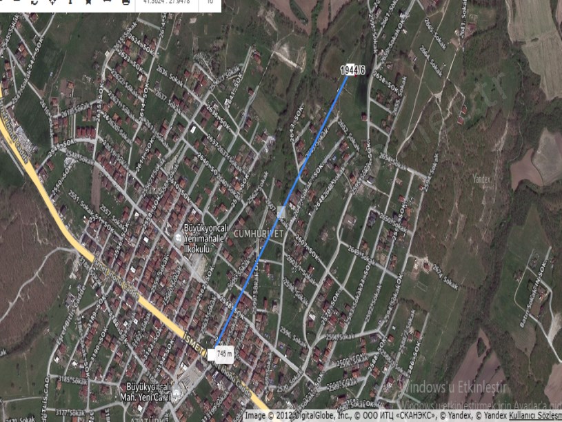 Tekirdağ Saray Büyükyoncalı Mah Satılık Arsa , 309 M2 Mahalle İçinde Müstakil 