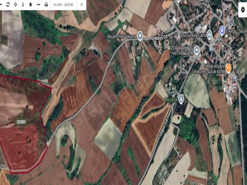 Arnavutköy Dursunköyde Satılık Arsa , 250 m2 Hisseli İmarlı 