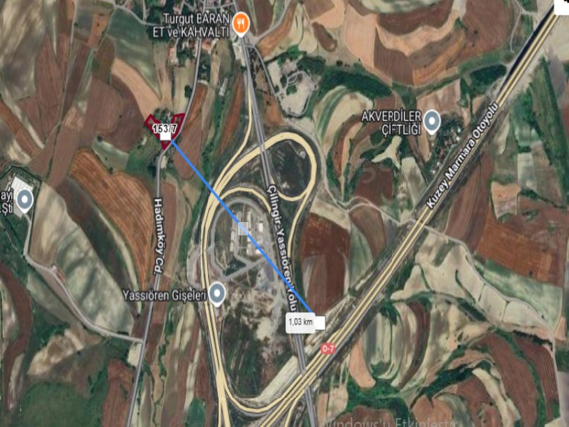 Arnavutköy Yassıörende Satılık Arsa , 389 M2 Cadde Cephe Hisseli 