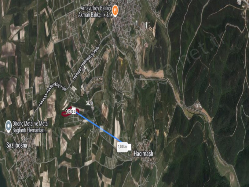 Arnavutköy Hacımaşlı  Satılık Arsa , 298 M2 Çaplı Hisseli 