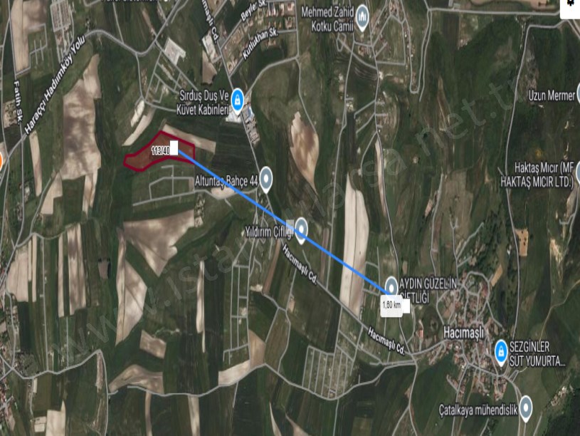 Arnavutköy Hacımaşlı  Satılık Arsa , 298 M2 Çaplı Hisseli 