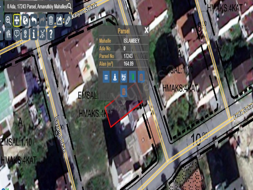 Arnavutköy İslambeyde Satılık Arsa , 165 m2 Müstakil 4 kat İmarlı Merkezde  