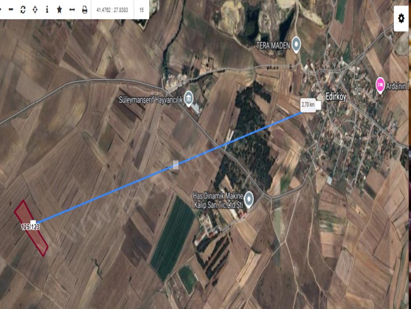 Tekirdağ Saray Edirköyde Satılık Arsa , 1,380 m2 Çaplı Hisseli