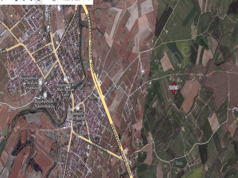 Tekirdağ Saray Bozoba Mah , Satılık Tarla , 4,586 m2 Müstakil  Merkezde 