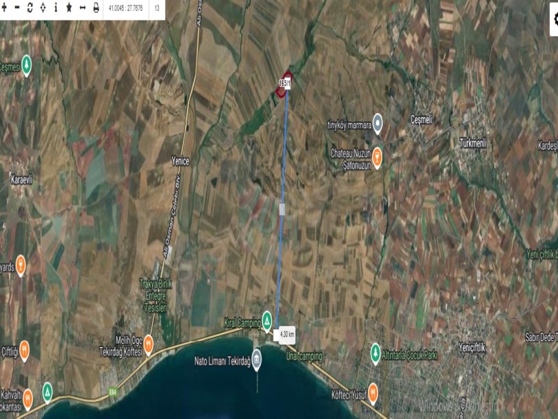 Tekirdağ Marmaraereğli Çeşmeli Mah Satılık Arsa , 322 M2 Hisseli
