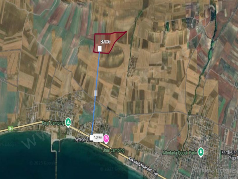 Tekirdağ Marmaraereğli Çeşmeli Mah Satılık Arsa , 258 M2 Hisseli Yolu Var 