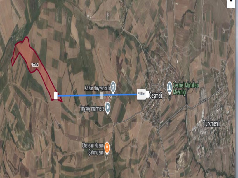 Tekirdağ Marmaraereğli Çeşmeli Mah Satılık Arsa , 592 m2 Hisseli  Yolu Var