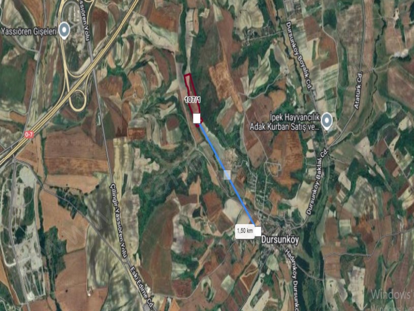 Arnavutköy Dursunköyde Satılık Arsa , 1,350 M2 Hisseli Caddeye Yakın