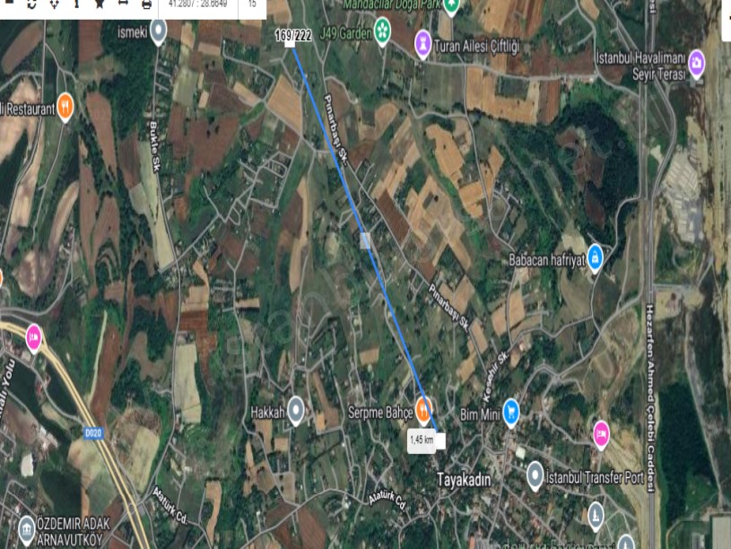 Arnavutköy Tayakadın Satılık Arsa , 222 M2 Merkezde Yolu Var Hisseli