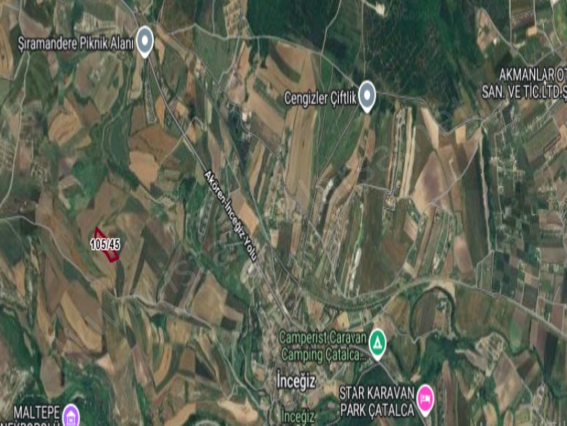 Çatalca İnceğizde Satılık Arsa , 1,125 M2 Çaplı Muvafakatnameli