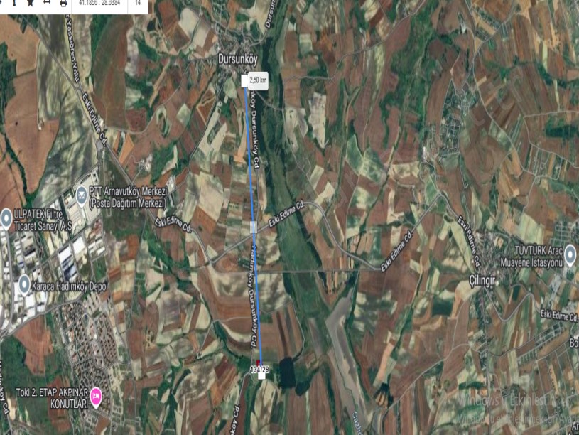 Arnavutköy Dursunköyde Satılık Arsa , 330 m2 Hisseli Yolu Var