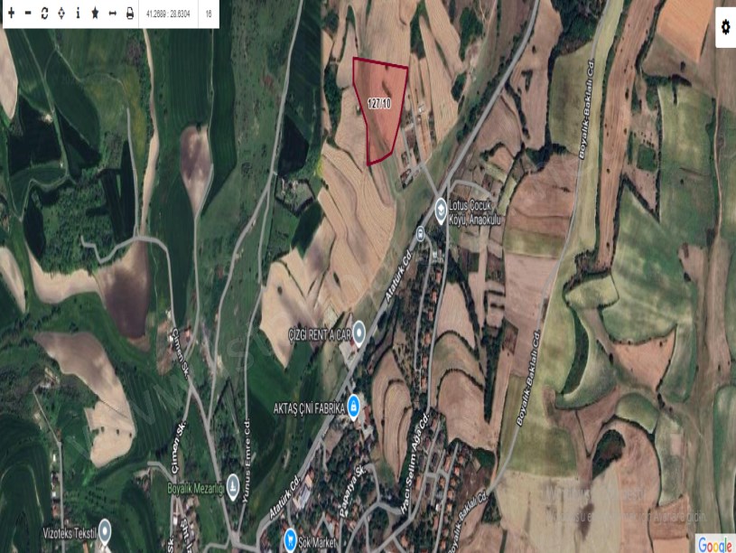 Arnavutköy Boyalıkta Satılık Arsa ,1,858 M2 Evlerin yakını Hisseli İmarlı 