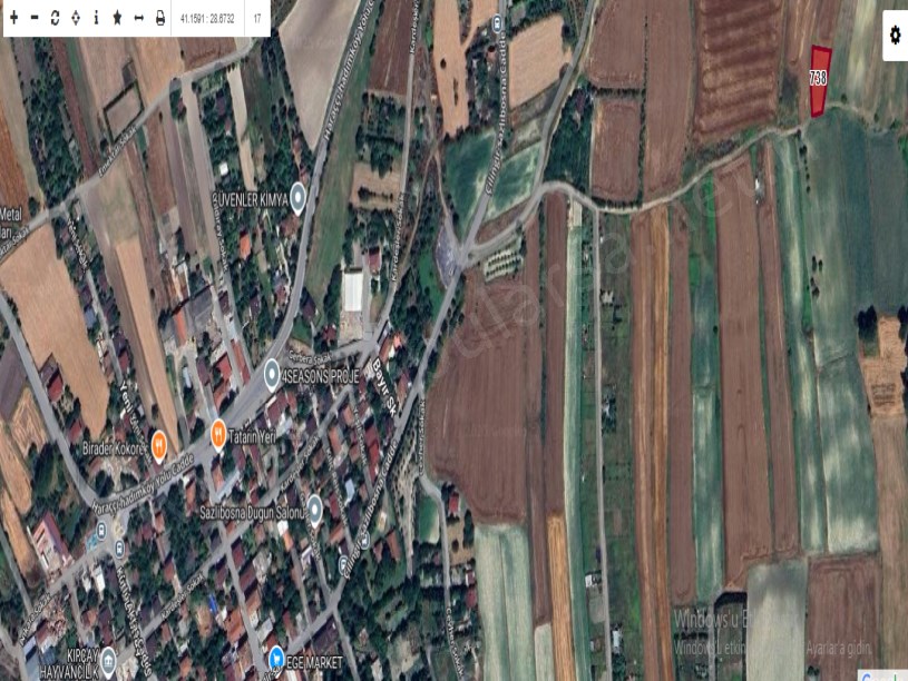 Arnavutköy Sazlıbosna Satılık Arsa , 465 M2 Yolu Var Hisseli 
