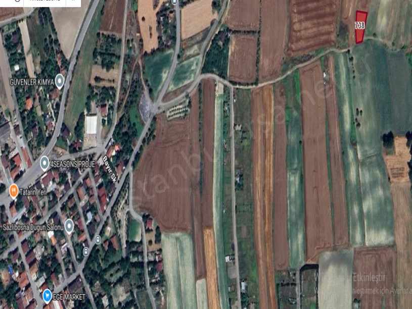 Arnavutköy Sazlıbosna Satılık Arsa , 465 M2 Yolu Var Hisseli 