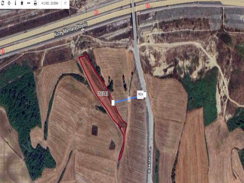 Arnavutköy Baklalıda Satılık Arsa , 4 , 342 M2 Otoyola Yakın Hisseli 