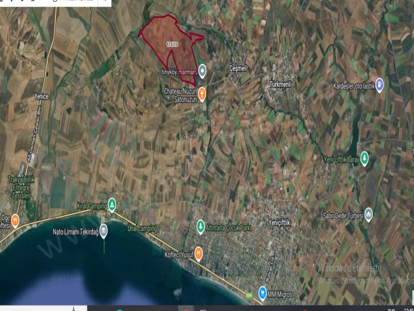 Tekirdağ Marmaraereğli Çeşmeli Mah Satılık Arsa , 1,345 M2 Yolu var Hisseli Evlerin Yakını