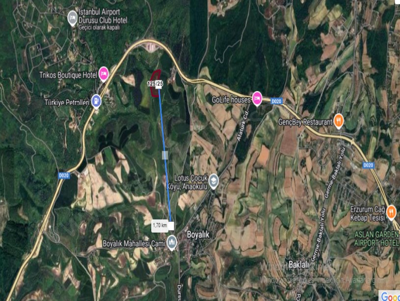 Arnavutköy Boyalıkta Satılık Arsa , 2.591 m2  Hisseli  Evlerin Yakını